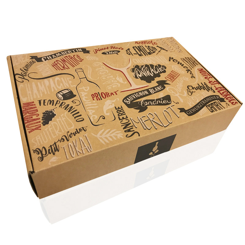 21cm×16cm×11cm Corrugated Shipping Boxes 6 Bottle Wine Shipping