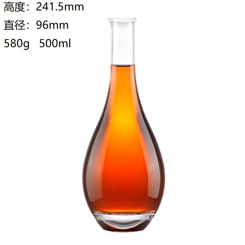 200ml-750ml Glass White Wine Bottle Vodka Bottle Water Bottle Cork with Custom Color