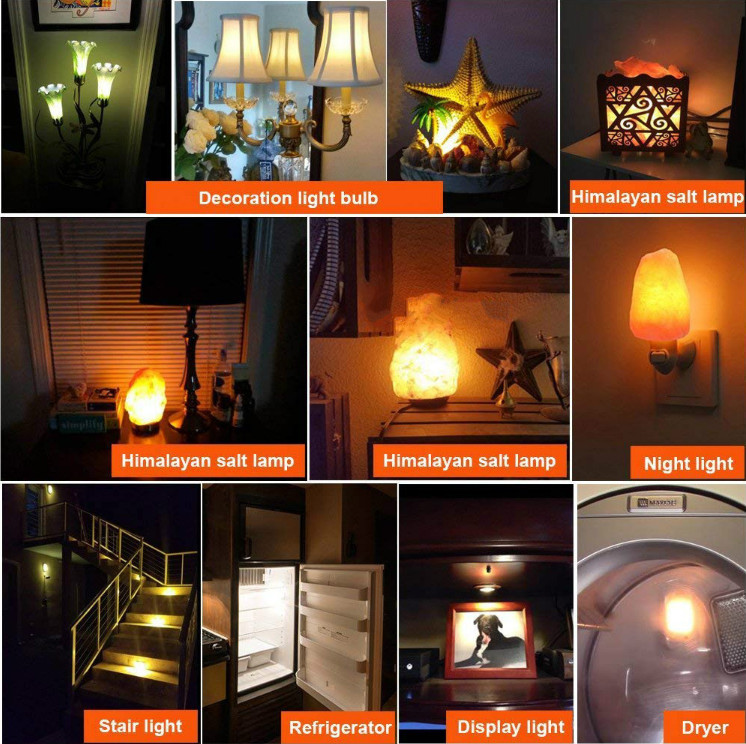 T10 Edison LED Filament Bulbs , Amber Vintage 4W LED Screw Bulb