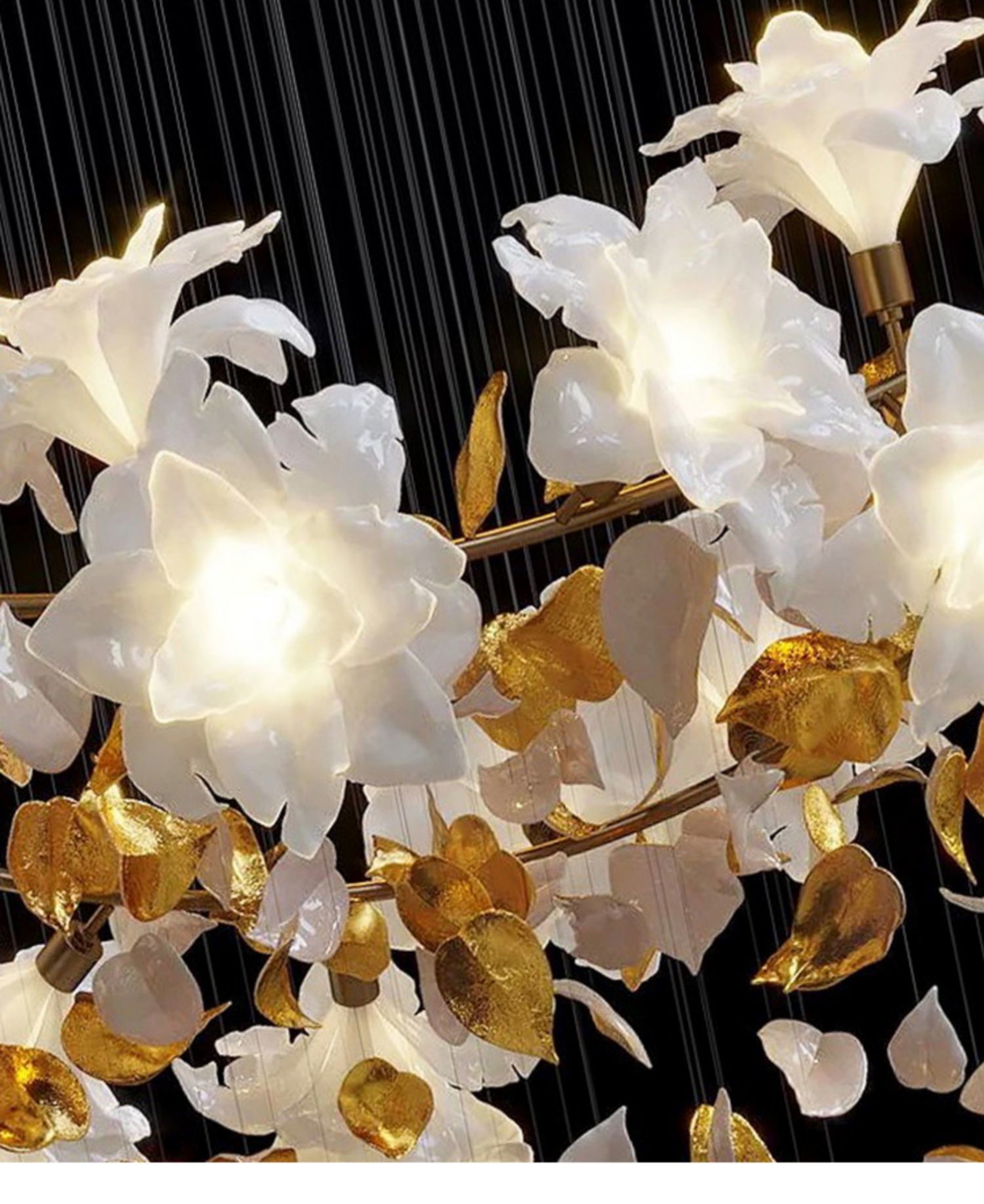 Creative Glass Flower Chandelier Rustproof Modern Flower Chandelier