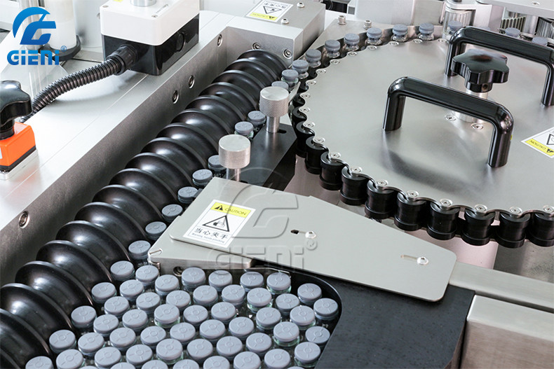 4.1KW Vertical Vials Sleeve Labeling Machine Automatic Sticker Labeling Machine 600kgs