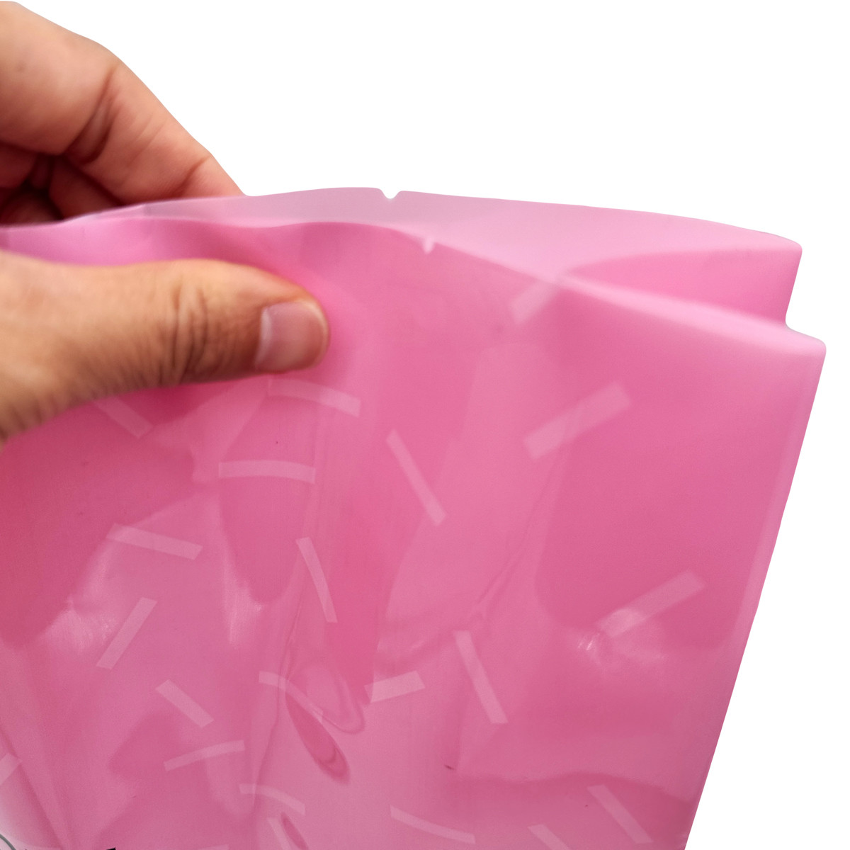 Custom Recyclable Pink Stand Up Flat Bottom Side Gusset 3lb 5lb 10lb Cat Litter Packaging Bags with Clear Window