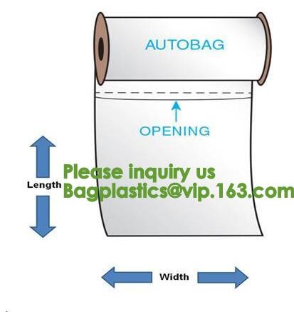 clear LLDPE easy tearing line pre-opened in roll bag,Factory custom LLDPE plastic autobag Preopened polybag on a Roll