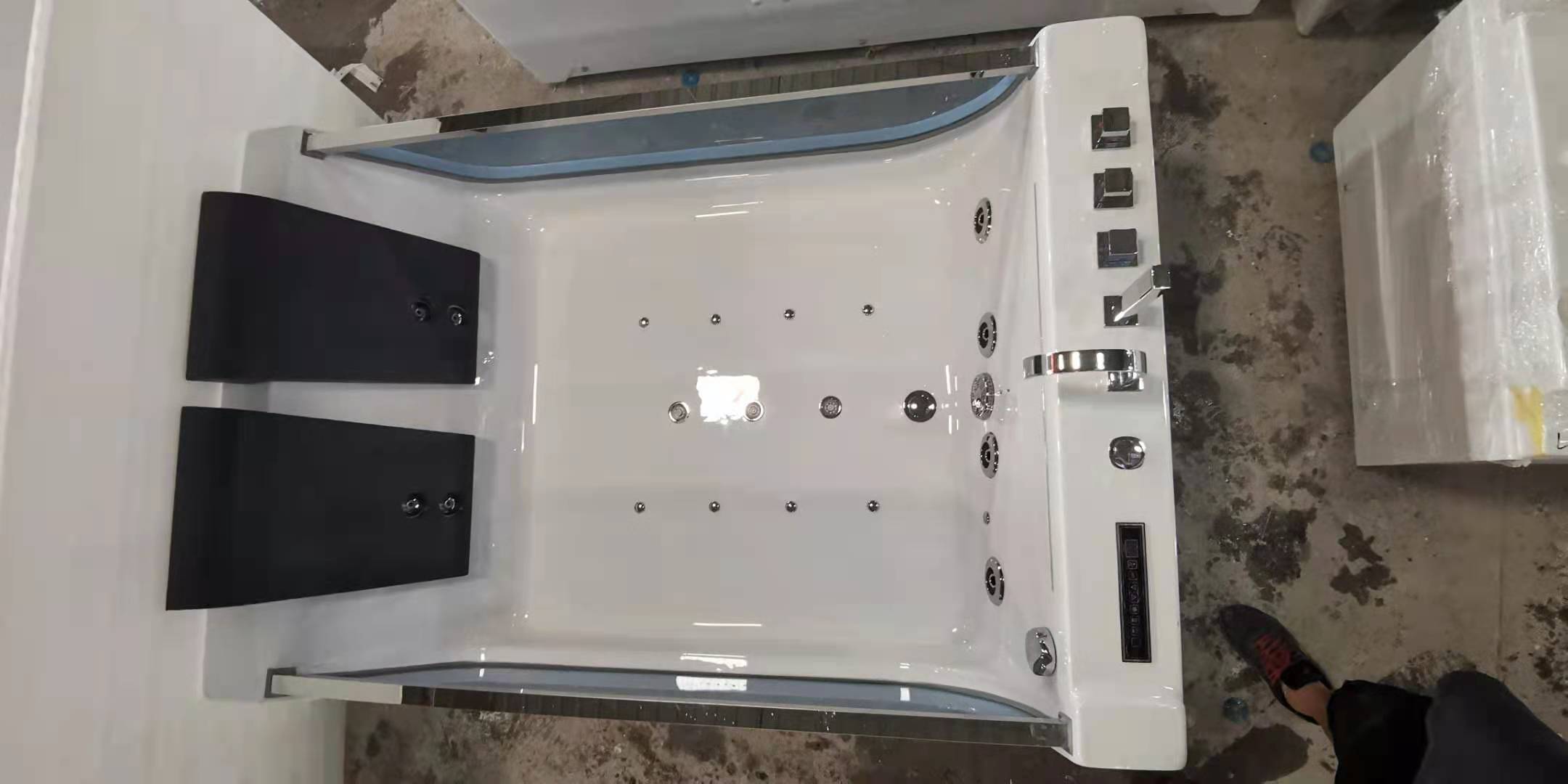 1800 X 1200 Hydro SPA Massage Bathtub Hydromassage Jacuzzi Tub Double Glass