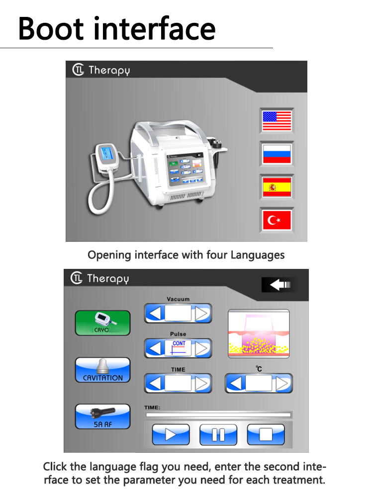 Hot Selling instrument! hotsale portable cryo cavitation rf cryolipolysis slimming machine