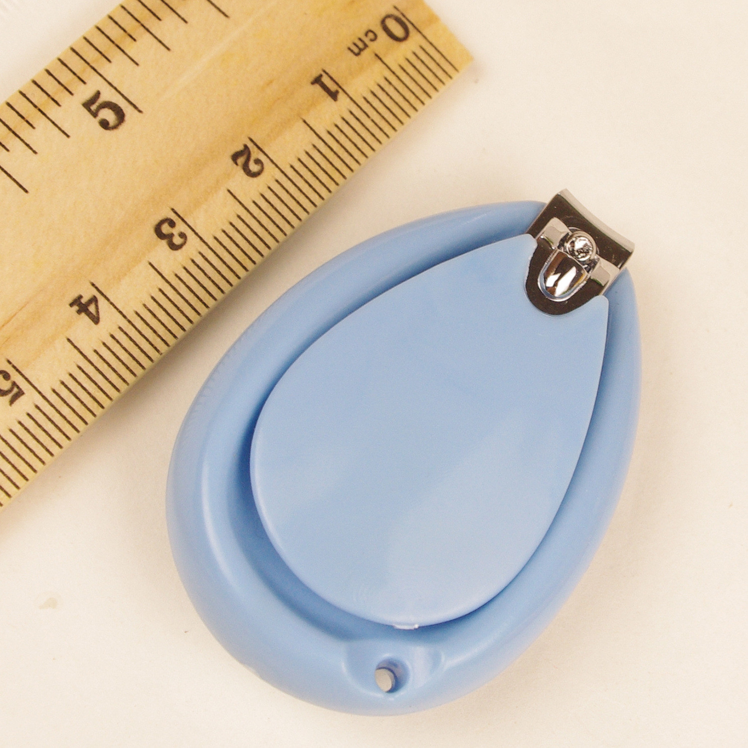 Colorful Drop Shaped Baby Nail Clipper Stainless Steel Logo Customized