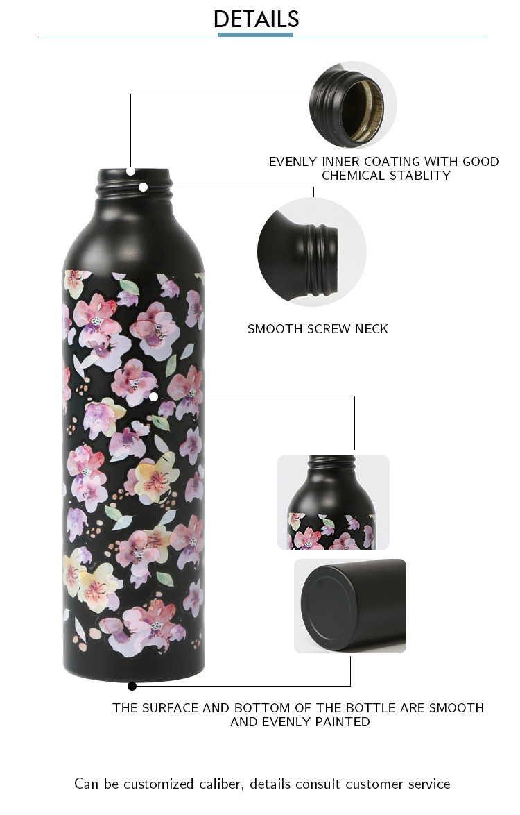 30ml 50ml 60ml 100ml 120ml 250ml aluminum spray cosmetic perfume dropper bottle