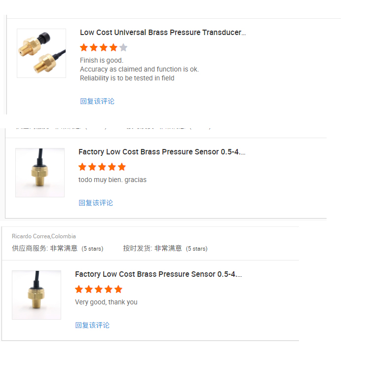 WNK Brass 0.5-4.5v Electronic Air Pressure Sensor With Cable Outlet