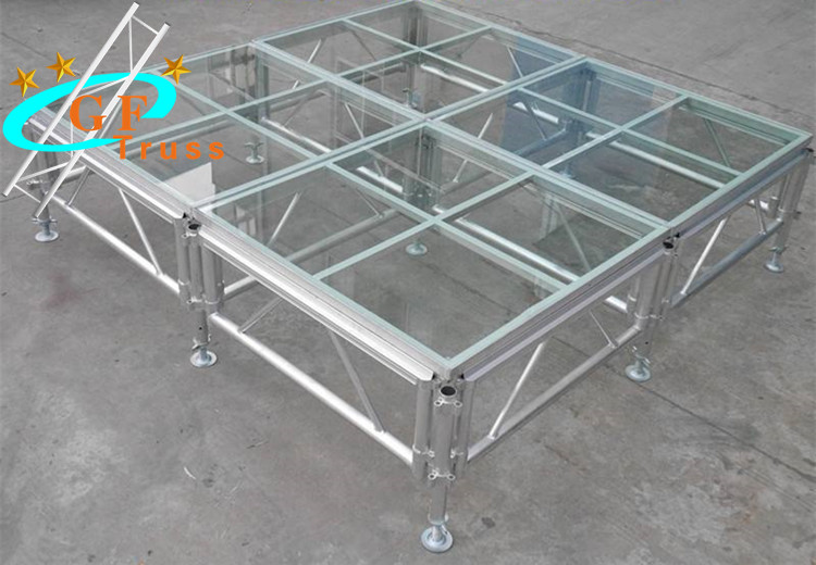 Durable Outdoor Event Portable Glass Stage Platform For Sale