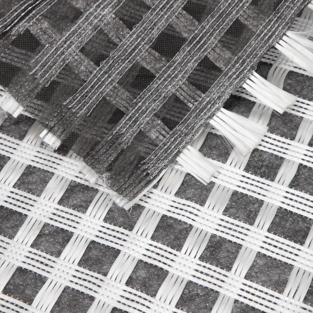 Composite Biaxial Fiberglass Geogrid with Nonwoven Geotextile for Soil Reinfocement/Road Construction Material Geocomposite Geogrid
