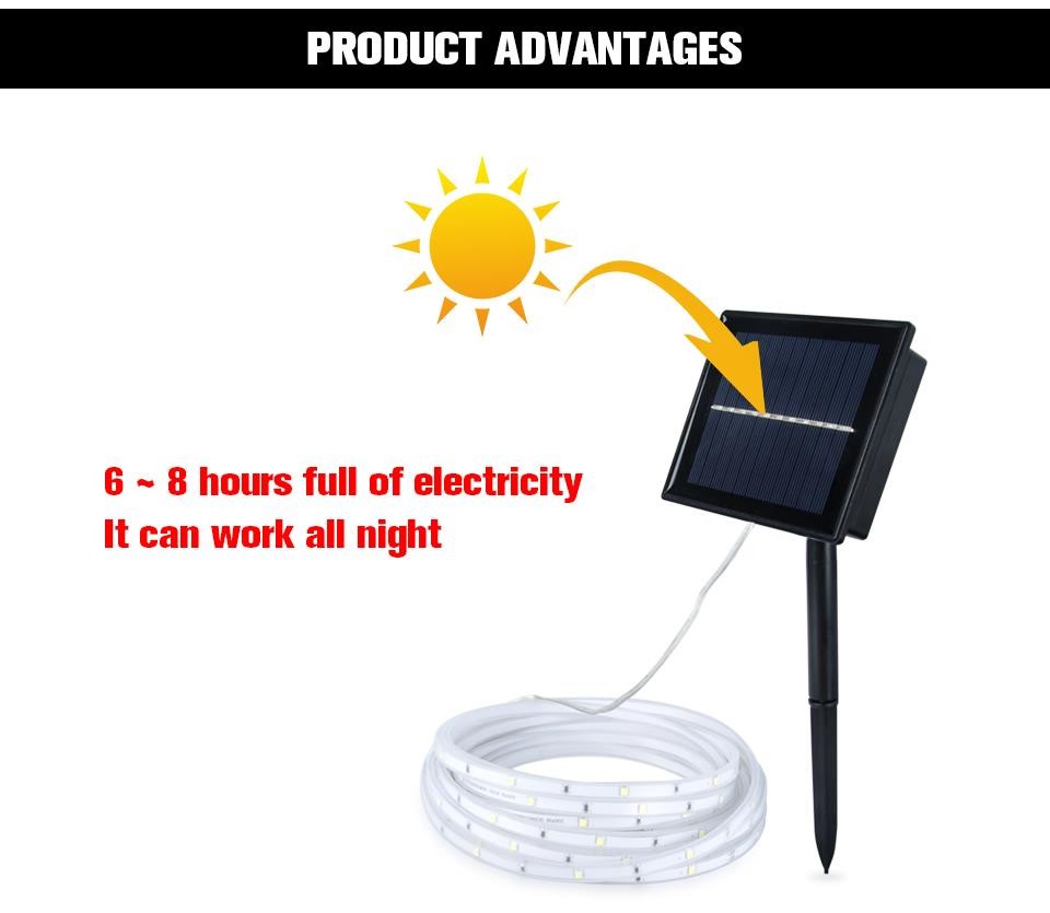 CE Heatproof Solar Tape Lights , Remote Control Solar Powered Outdoor Strip Lights