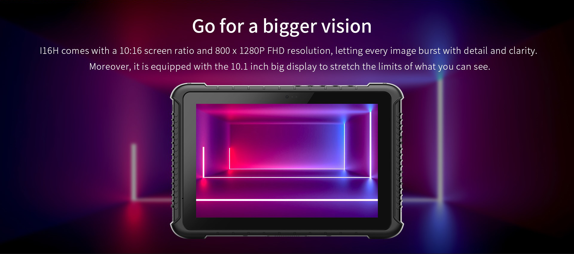 10-inch Rugged Win 10 Pro Tablet PC with Fingerprint RJ45 RS232 10000mAh Battery IP65