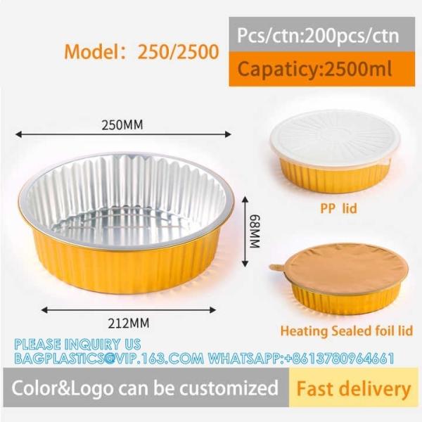 250mm Diameter 2500ml Heatable food pack Preservation Lunch Box Recyclable