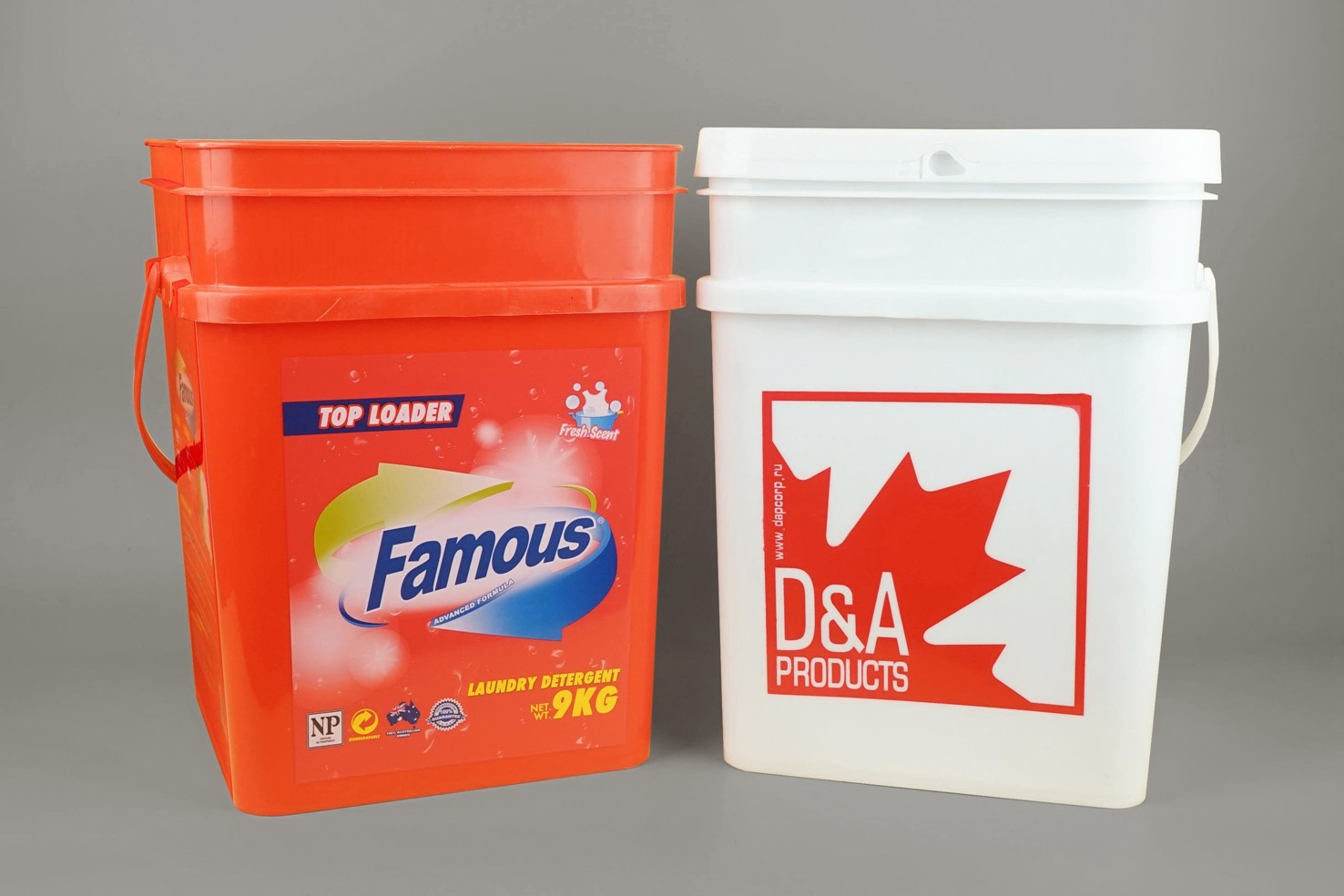 20kg Square Plastic Bucket Customized For Anti Stone Paint