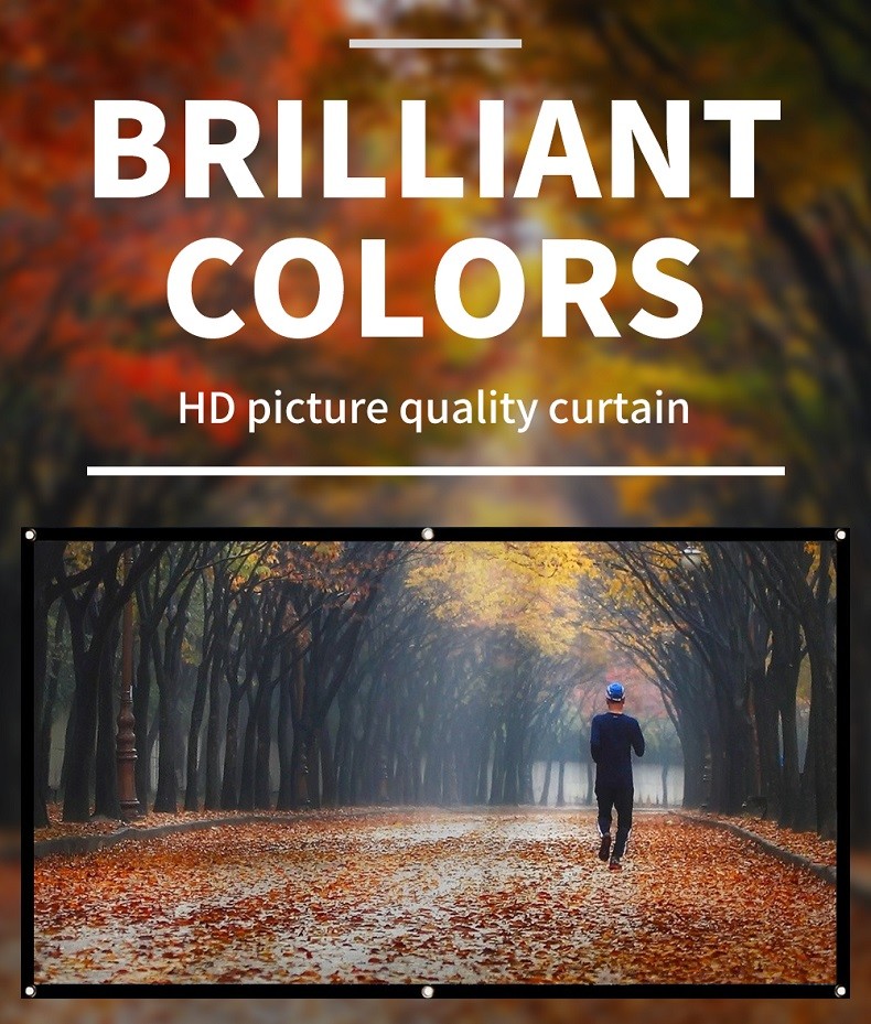 84 Inch Portable Foldable Soft Screen Spandex Customizable Projector Screen For Educational Business Anti-Wrinkle