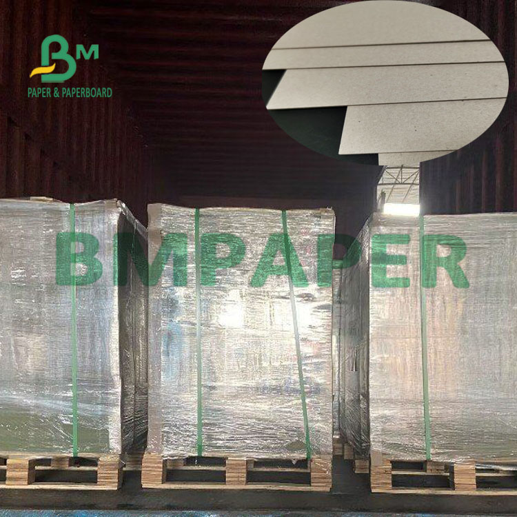 800g Gray Book Binding Straw Chipboard Recycled Wet Resistance Board For Packing