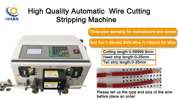 35 Sqr Computer Wire Cutting and Peeling Machine with 3 Cutting Length 1mm-99999.99mm
