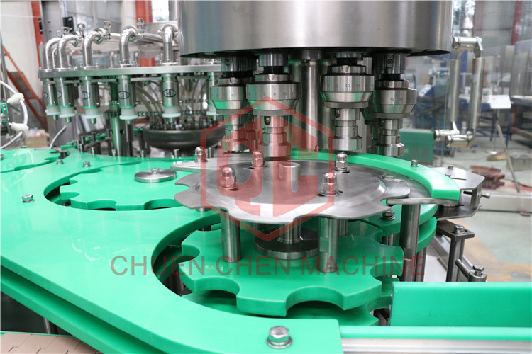 10000BPH Combi Glass Bottle Filling Machine Hot Fill Bottling Equipment With Return System