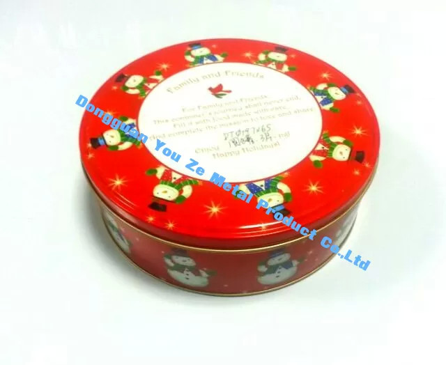 Cylinder Cookie Tin Container Vintage Tin Canisters Holiday Christmas Tin Boxes