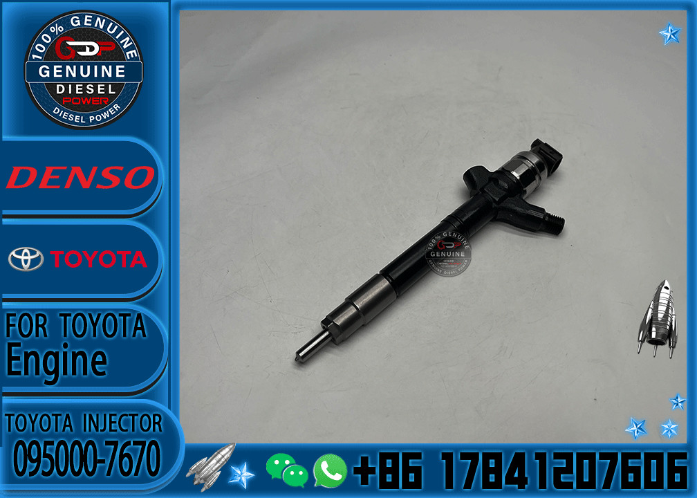 Diesel Fuel Engine Injector 095000-7670 Common Rail Fuel Injection Nozzle 23670-09280 For Toyota