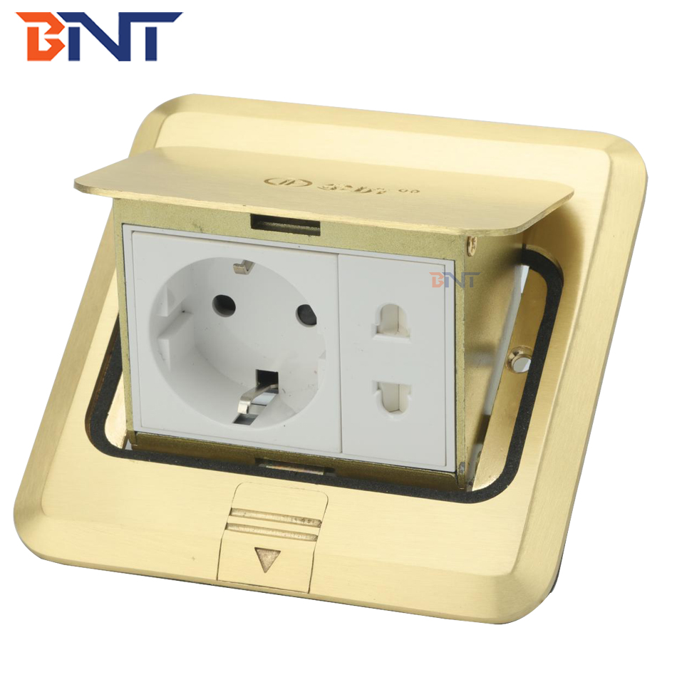 Copper panel german power pop up electrical floor socket