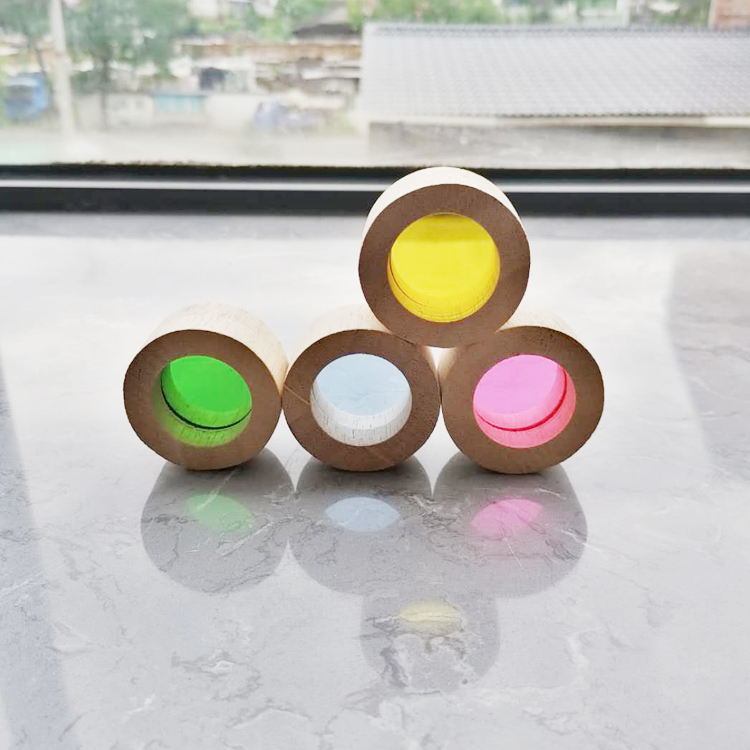 Kids 8.66in Wooden Rainbow Stacker Pastel Rainbow Stacking Toy