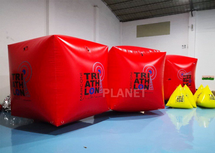 1.5M Cube Race Marker Inflatable Water Buoys For Water Sports Event