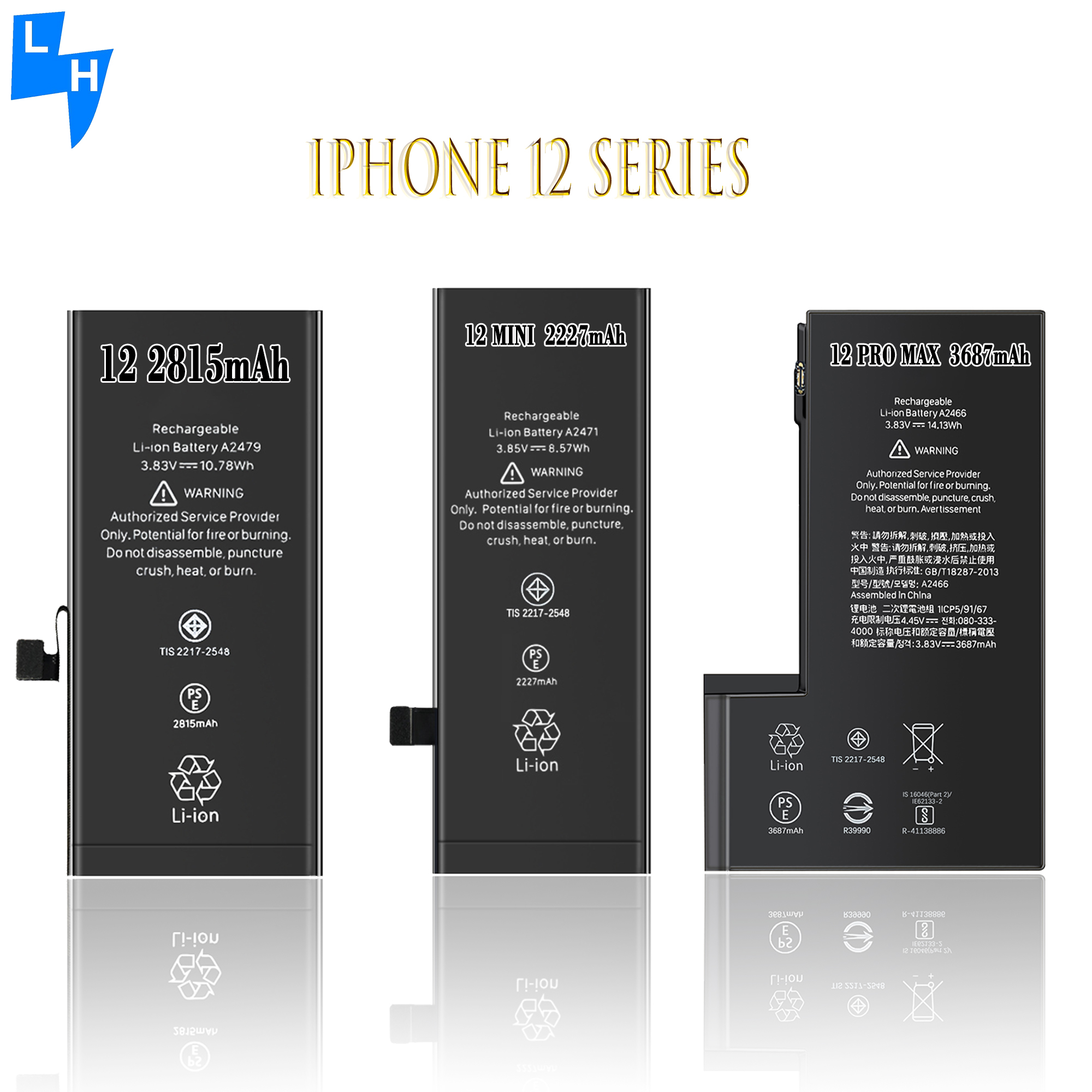 Black Battery for 13 PRO MAX 14 14PRO 14PM 14 Mobile Phone Replacement Parts