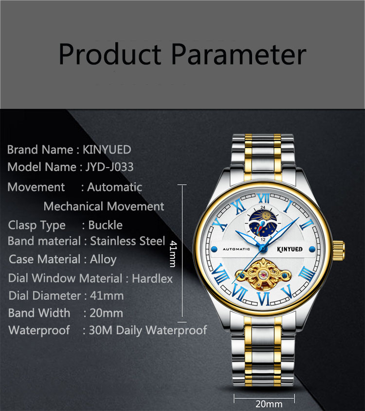 Luxury Automatic Mechanical Watch Hardlex Glass Ladies Mechanical Watch