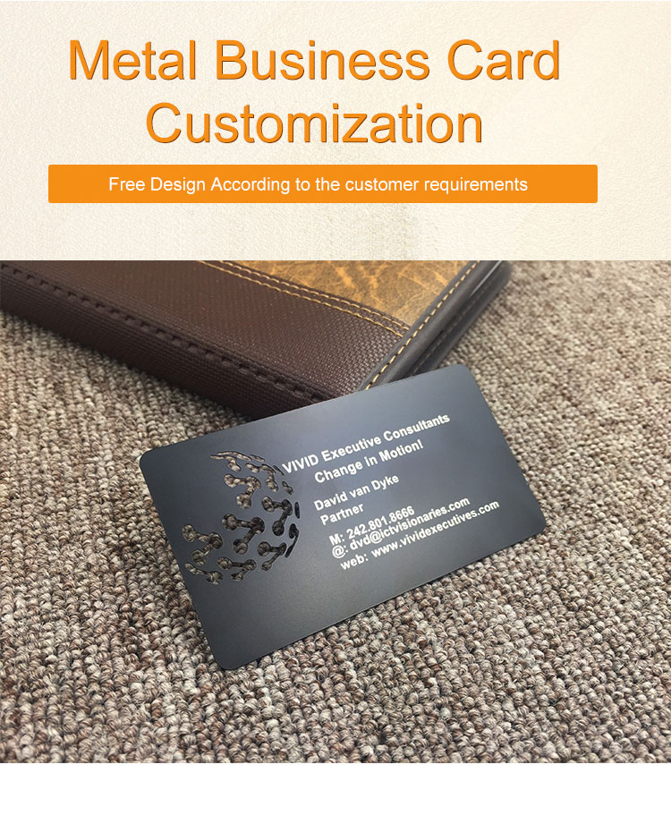 Brushed Stainless Steel Magnetic Stripe Blanks Metal Business Card