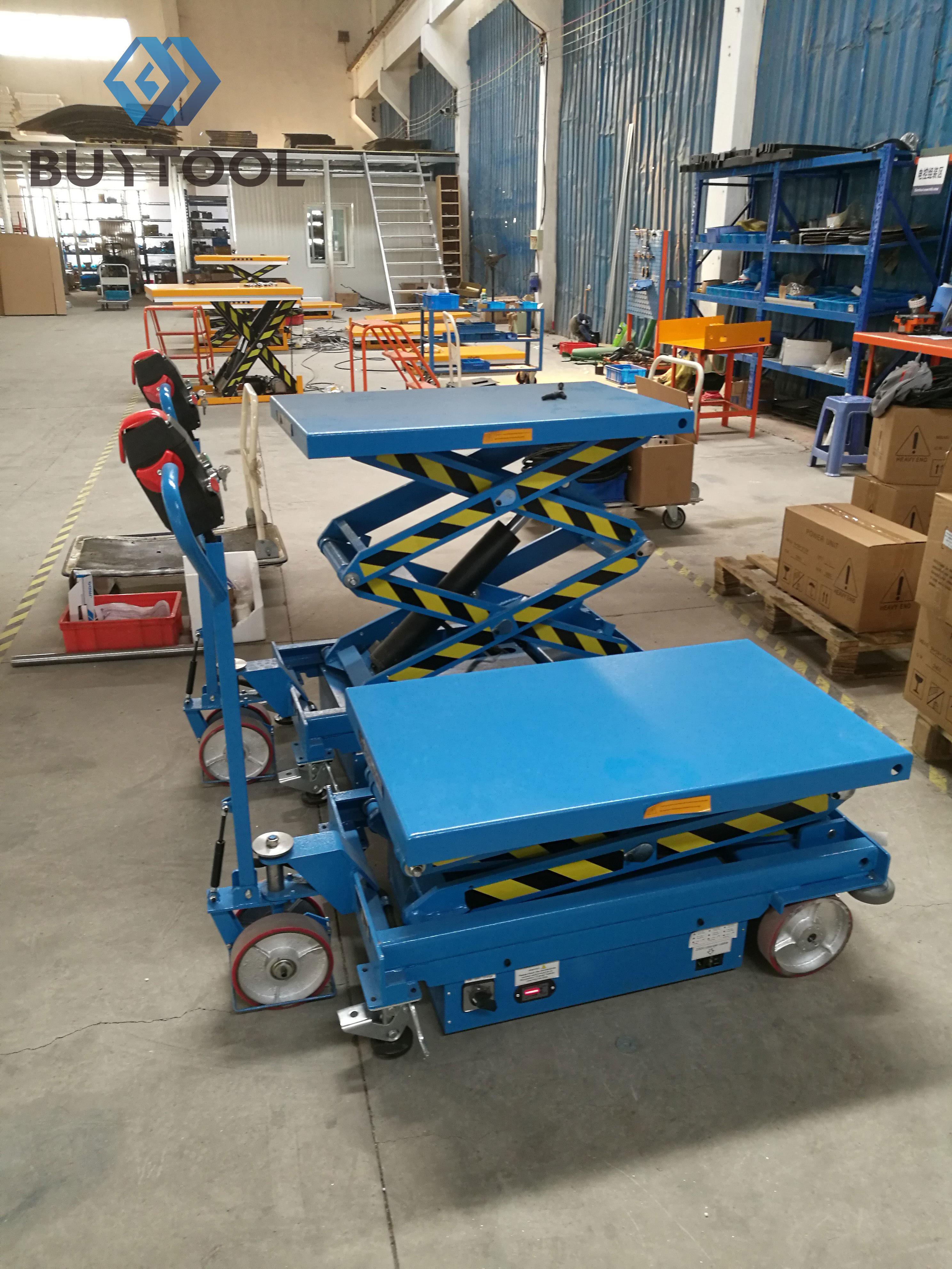 800kg 300 Kg Hydraulic Self Propelled Scissor Lift Table Truck Mobile Aerial Platform