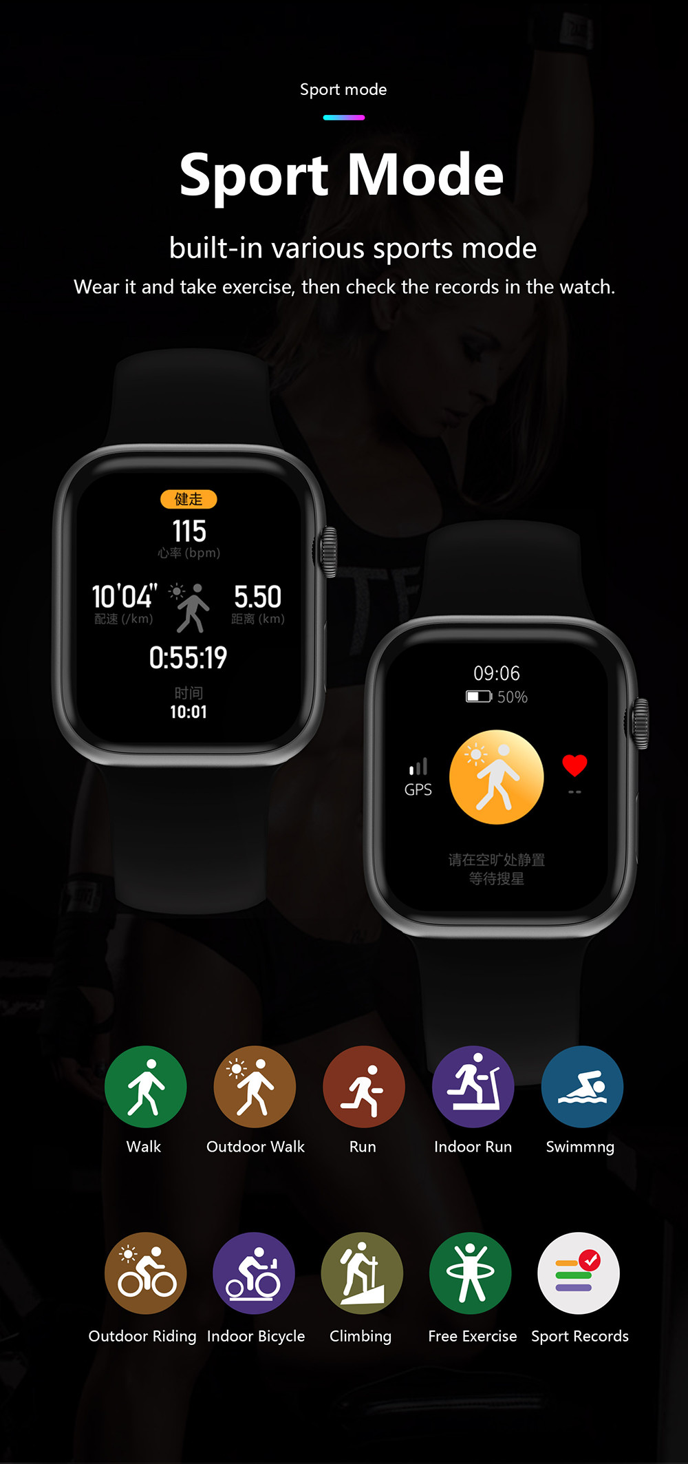 1.78" 200mah Remote Control Smartwatch Music Playing