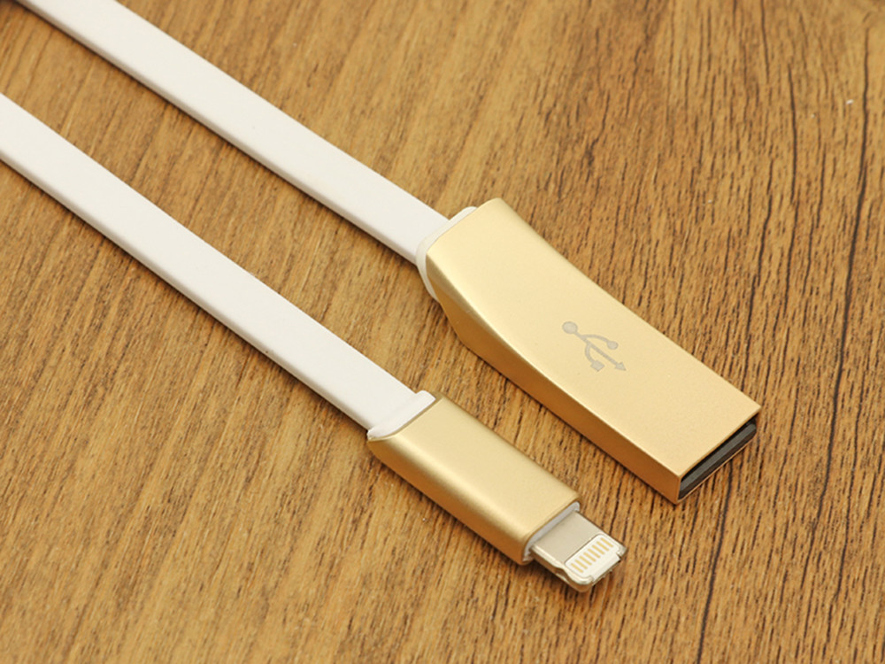 Hot Sale 1m 2m 3m Zinc alloy Stainless Steel Charger 8 pin Usb cable for Iphone 5 5S 6 6plus 7 7 plus 8 8X