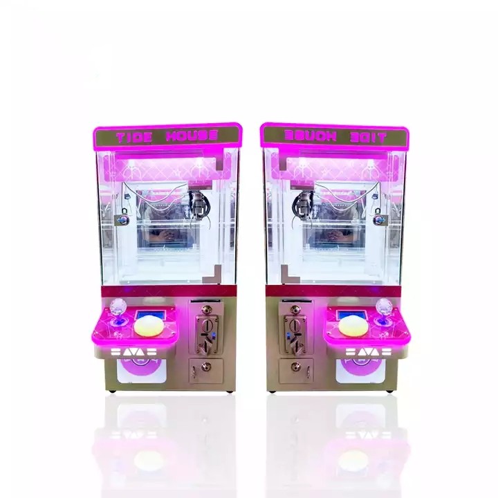 Coin Pusher with Metal and Acrylic Materials Mini Tiny Little Claw Machine