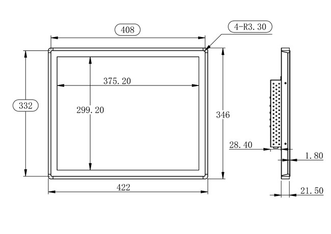 19-Inch Linux Embedded Screen for Security Monitoring, Factory Dashboards, Warehouse Systems, and Public Displays