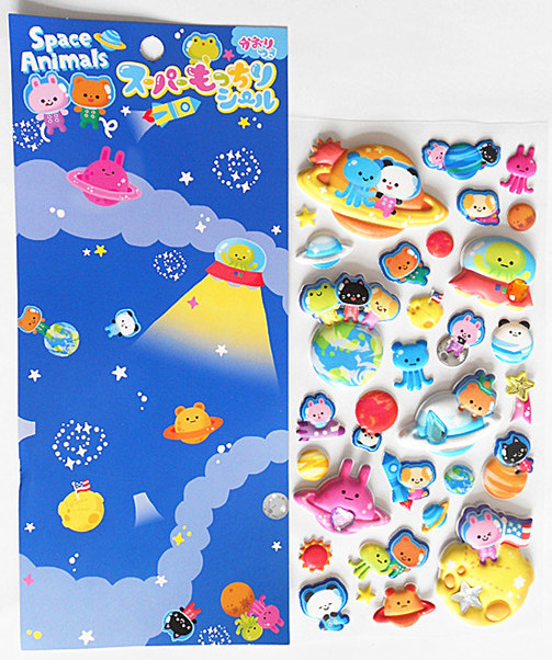 Custom 3D Puffy Stickers PVC Foam Offset Printing For Kids / Decoration