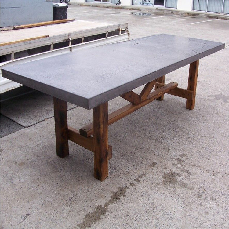 Water Proof Resisitant GRC Concrete Table Set for Enduring Luxury Concrete Outdoor Furniture