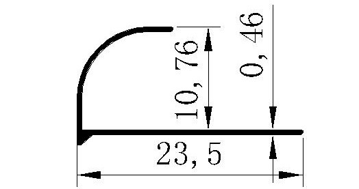 Quarter Round Edge Metal Tile Trims 6063 aluminium tile edging strip