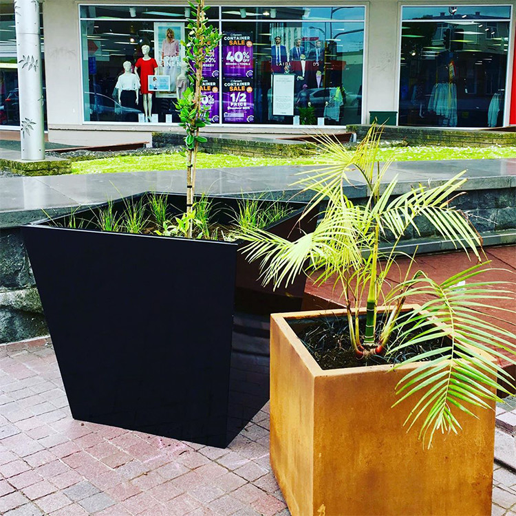 Rectangular Pots Flower Metallic Series Corten Steel Planter Box