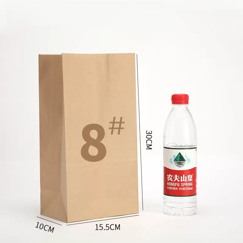 Recyclable Kraft Paper Biodegradable Food Packaging Bags