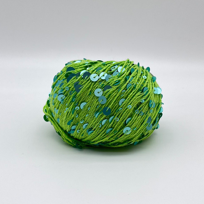 1/2.3NM 55% Cotton 45% Polyester Sequin Yarn Crochet Paillette Yarn For Bag Clothing Knitting