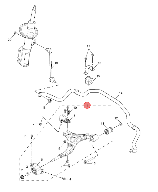 MG gs 10181065 Car Chassis Parts Right Front Lower Control Arm with Best