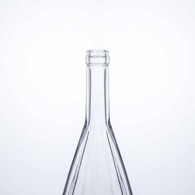 Polygonal Shape Glass Bottle for Gin Rum Whisky Cork Top and Sealing Type Cork