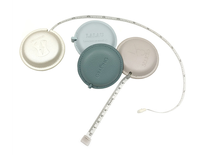 Round Personalized Retractable Cloth Tape Measure Body Soft PU ABS