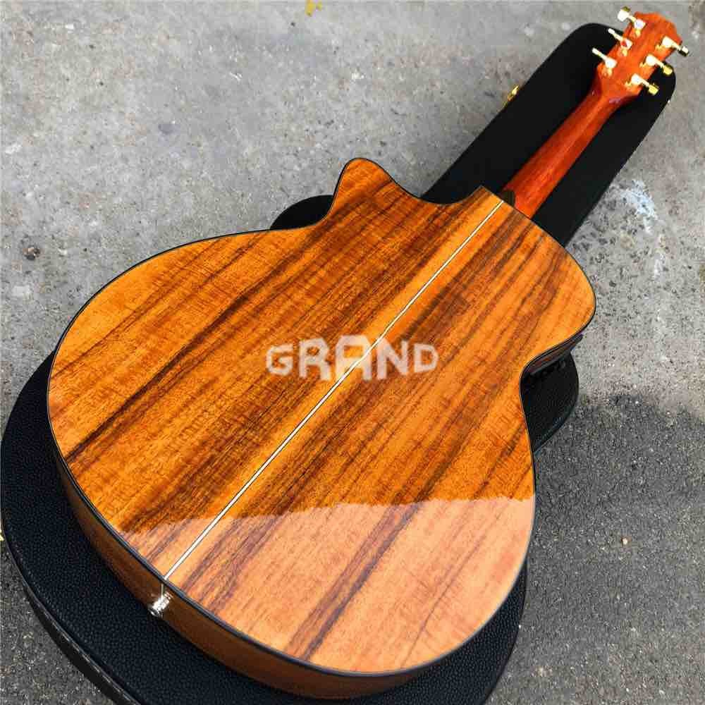 Top Quality Cutaway K24c Natural Koa wood acoustic guitar,Factory Custom 41 inch k24 Koa classic guitar,Free shipping