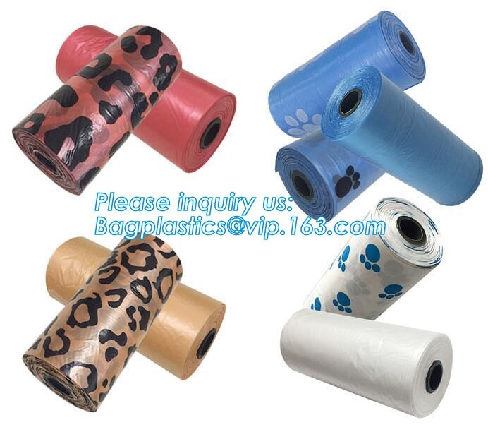 High Quality Eco-friendly Degradable Fashion With Printing Doggy Pet Dog Waste Poop Bags, Eco friendly pet dog waste poo