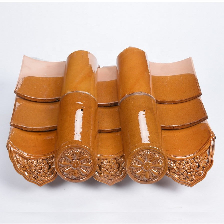 Clay burn roof tiles for Chinese temple restoration in Malaysia