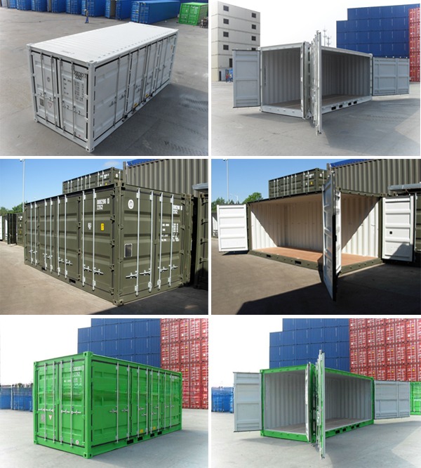 Convenient Cargo Handling 20ft Fully Side Opening Dry Shipping Container with Open Side Door and Steel Floor