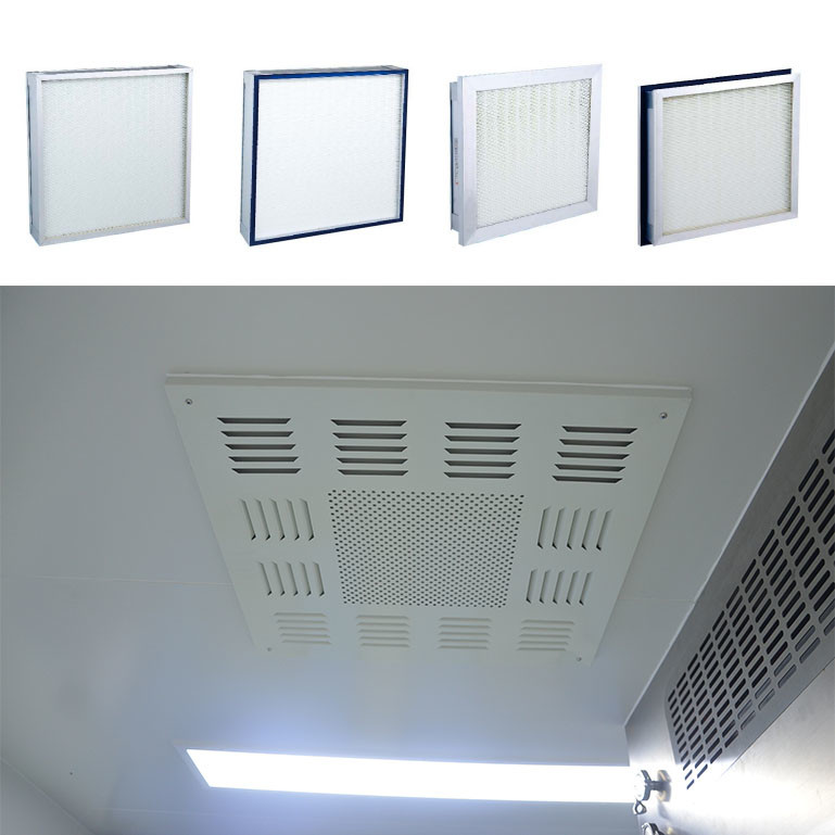 Customize Cleanroom HEPA Filters Sealing Fiberglass HEPA Air Filter Air Purifier