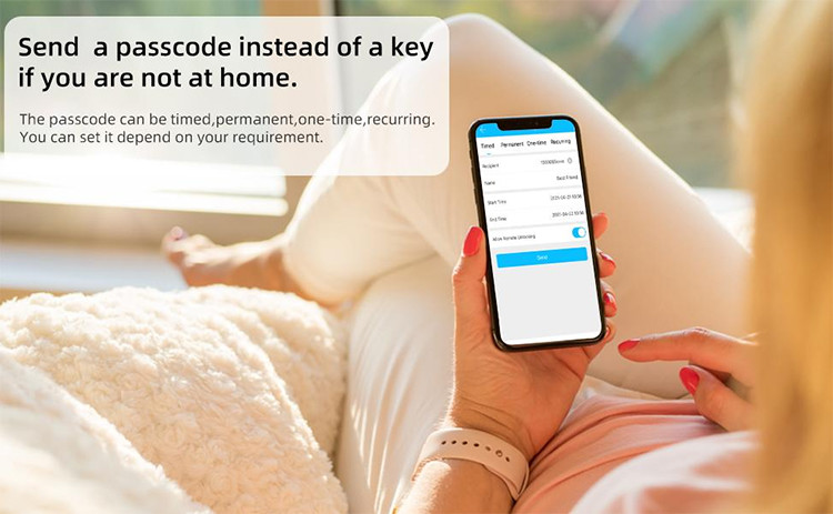 Slim Type Aluminum Alloy TTlock Electronic Smart Door Locks for Apartment Home Office